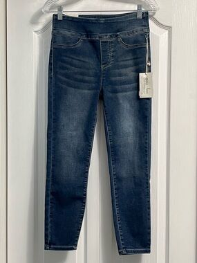 GRACE & LACE cropped ultimate everyday pull up Jeggings denim jeans size 4 blue